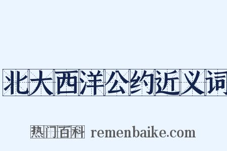北大西洋公约近义词是什么意思的图片